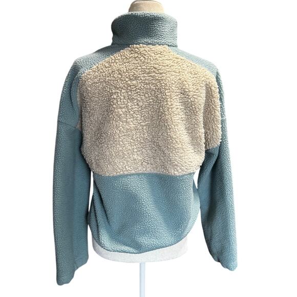 Columbia Sherpa Fleece Half Snap Pullover Colorblock Cabincore Gorpcore (Small) - Picture 4 of 6